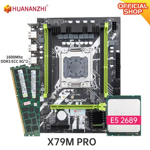 Материнская плата HUANANZHI X79 M PRO с Intel XEON E5 2689 с 2*8 ГБ DDR3 RECC память комбинированный комплект NVME USB3.0 NVME USB SATA 3,0
