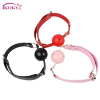 ikoky flirting band nylon oral fixation stuffed open mouth gag ball bondage adults games sex toys for women couples