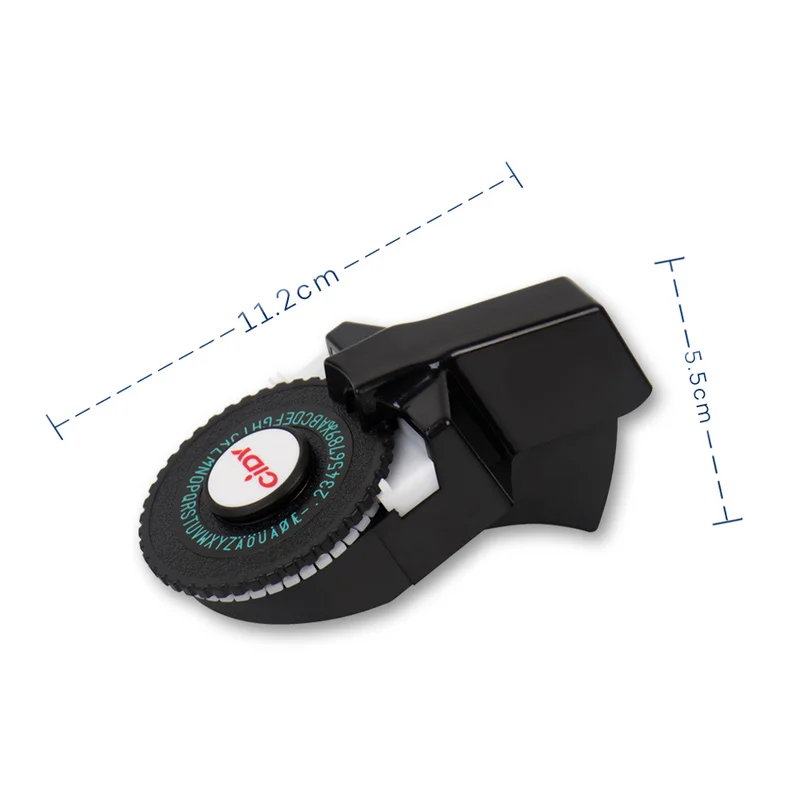 Black Cidy C101 Manual Label Makers for 9mm 3D Embossing Plastic Tapes Mini Handhold Typewriter Replacement of Motex E101 | Компьютеры и