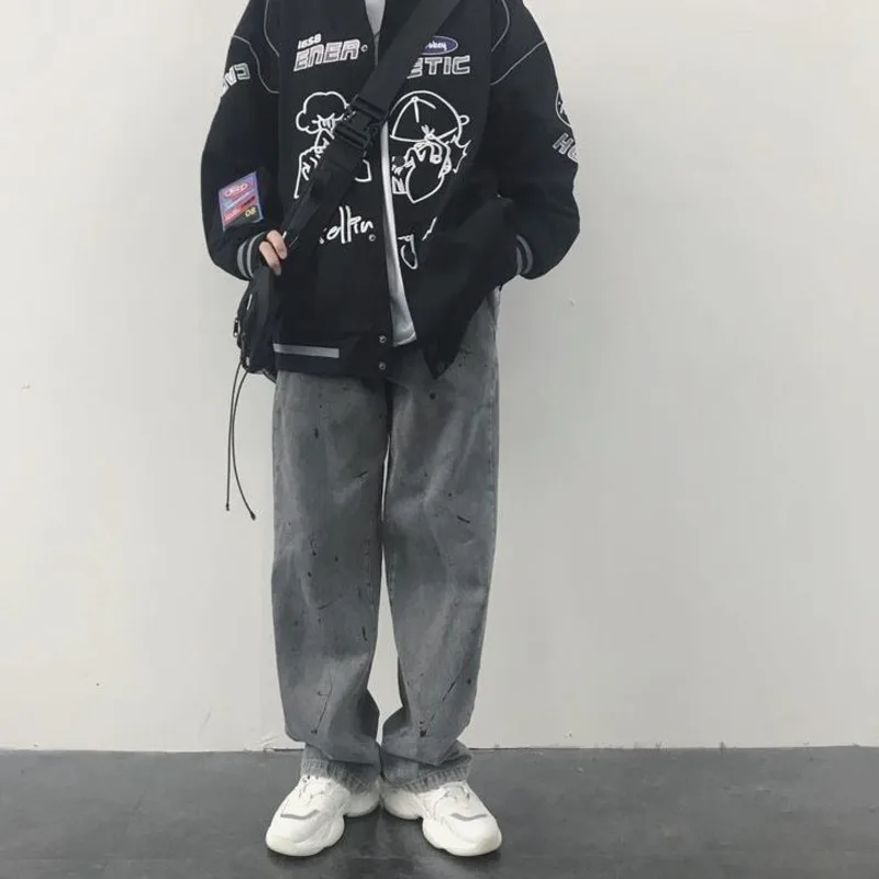 Хип хоп бейсбольные куртки одежда Готическая уличная бомбер Университетская