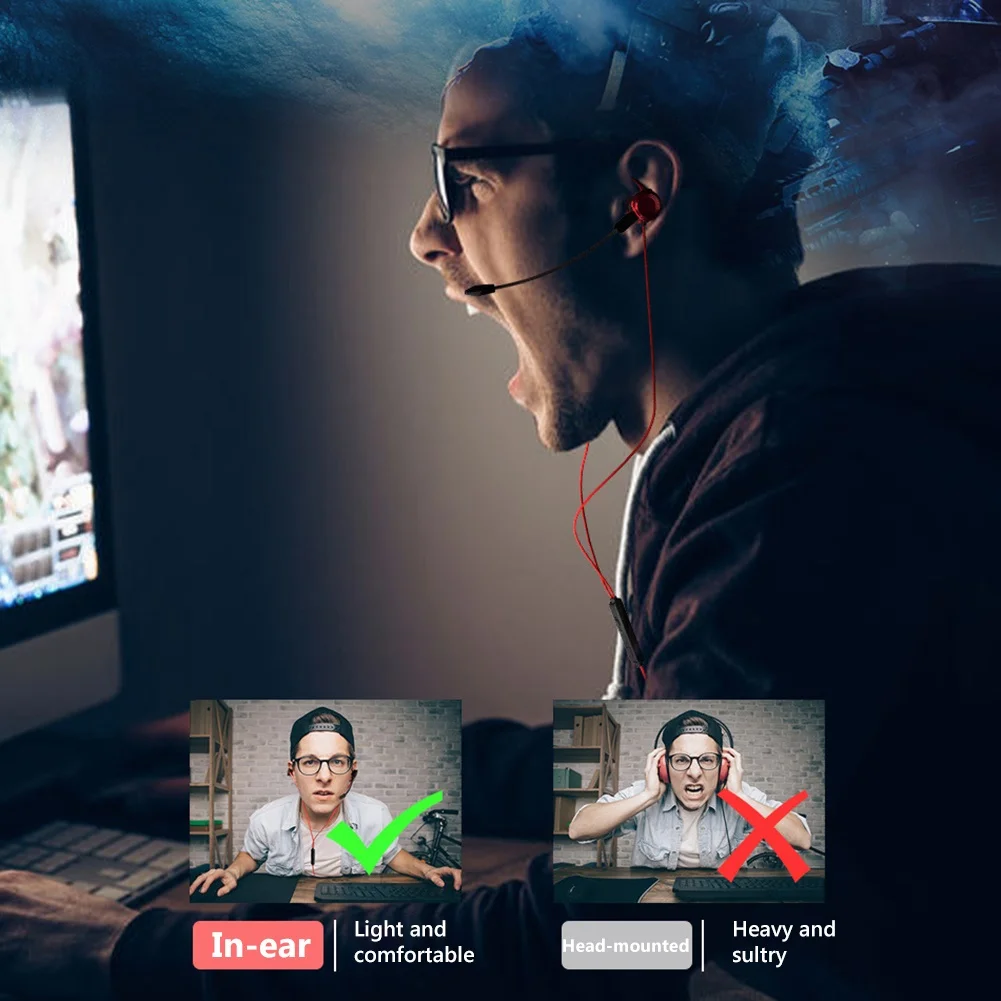 Наушники вкладыши 3 5 мм проводные наушники с шумоподавлением игровая гарнитура