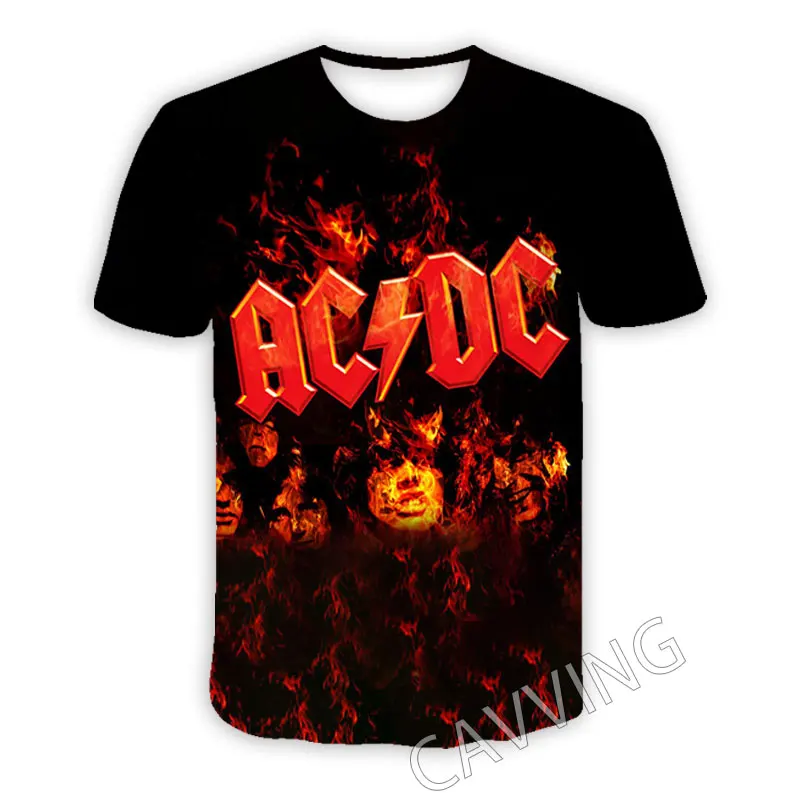 

New Fashion Women/Men's 3D Print AC DC Band Casual T-shirts Hip Hop Tshirts Harajuku Styles Tops Clothing Size : S-7XL