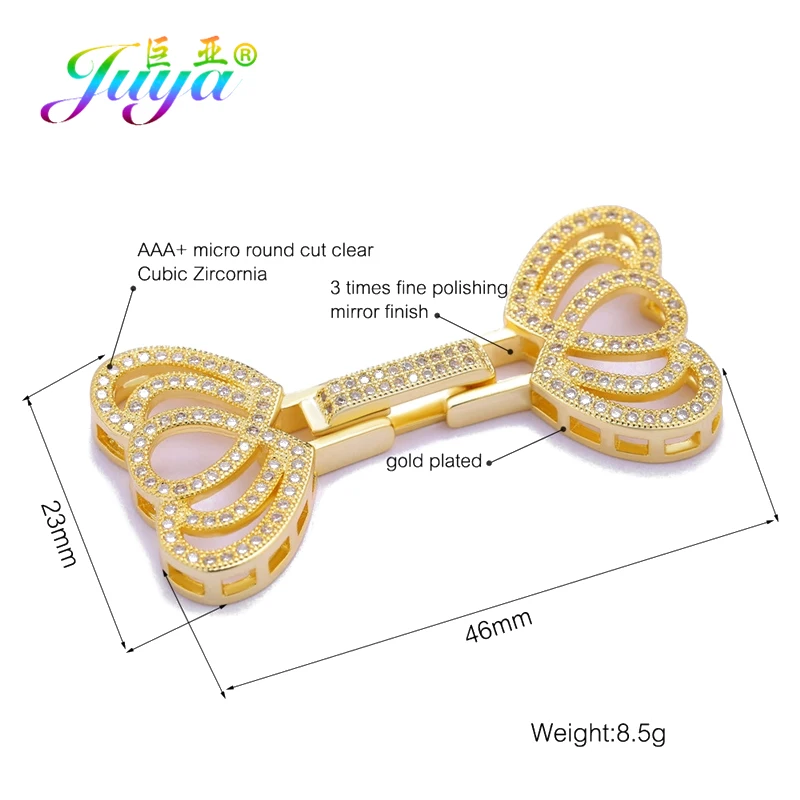 Gold Juya Ali Moda кубический цирконий декоративный Дракон крепеж разъемы для DIY натуральный камень барокко Жемчуг Ювелирные изделия с кистями изготовления - Цвет: Gold