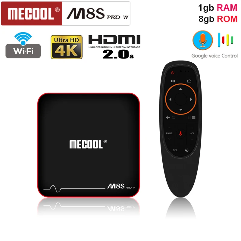 Mecool M8s Pro W ATV Amlogic S905W Android 7 1 телеприставка ГБ 8 ROM H.265 4K 2 4G Wifi лучше чем X96 Max Smart