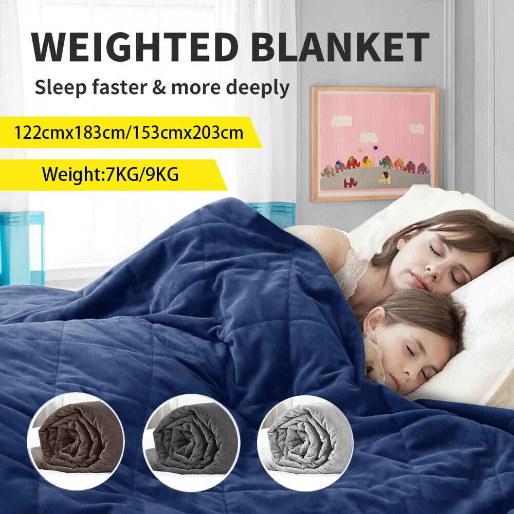 

7kg/9kg Weighted Blanket for Adults Cotton Heavy Blankets Help Sleep Reduce Anxiety Winter Warm quilted blankets Queen/Full Size