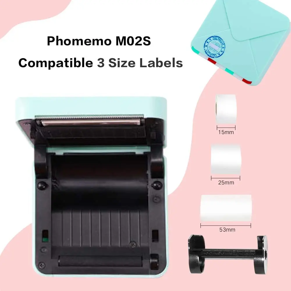 Портативный мини принтер для фотографий Phomemo M02S карманный с термонаклейками