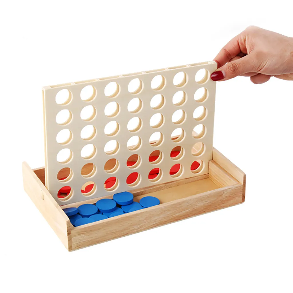 Детские игрушки деревянные 4 в ряд классическая игрушка для всей семьи линия до