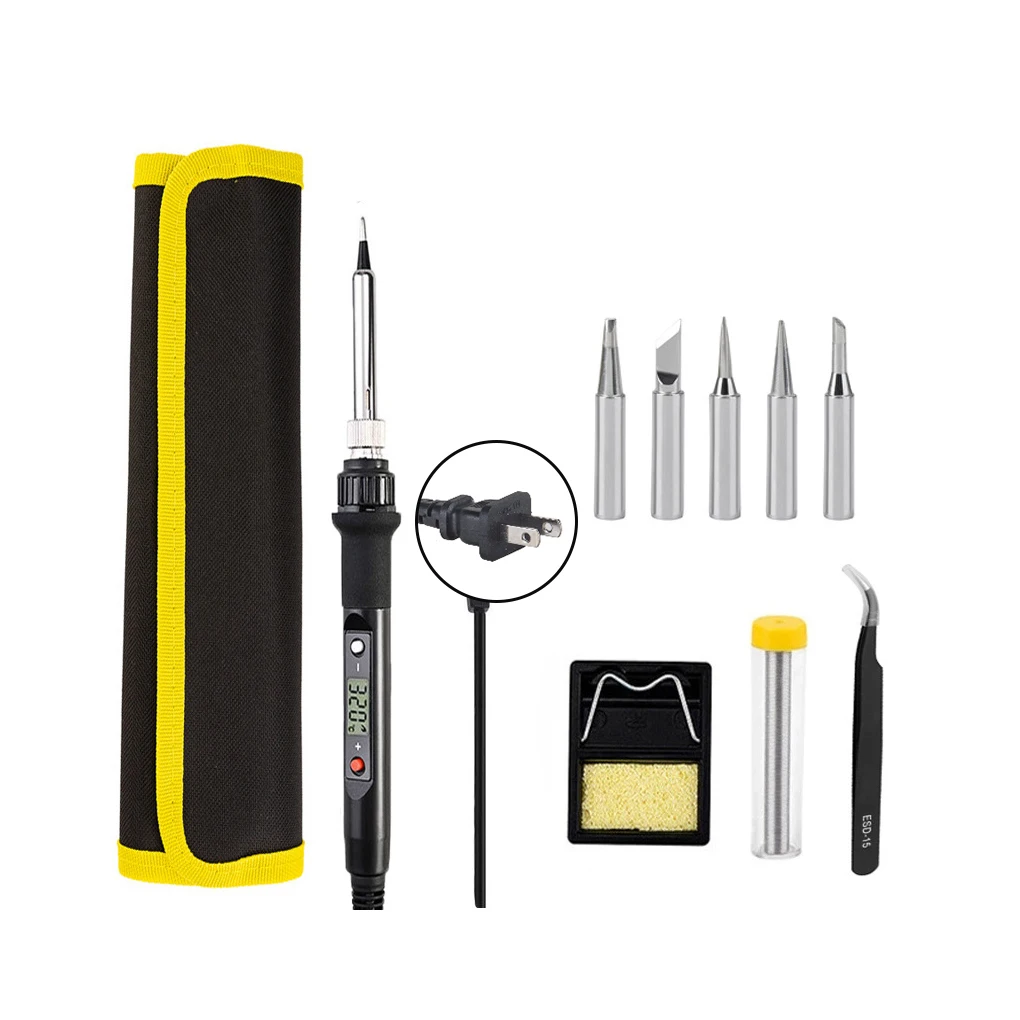 

Электрический паяльник с цифровым дисплеем, регулируемый портативный паяльник 80 Вт