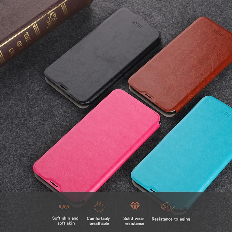 Чехол-книжка MOFI для Xiaomi Mi 9 Pro / Redmi 8A кожаный | Мобильные телефоны и аксессуары
