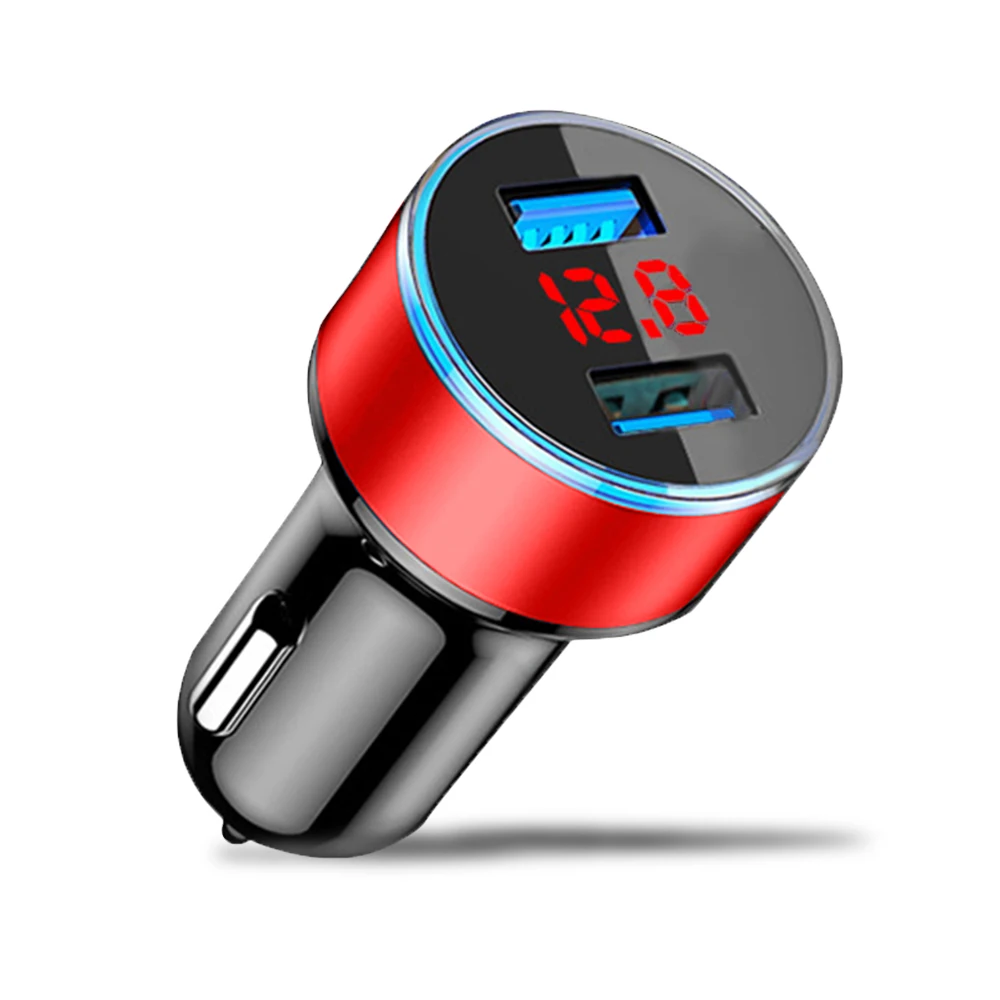 Red Rovtop Универсальный Быстрый двойной Переходник USB для зарядки в машине светодиодный дисплей 5 в 3.1A Прикуриватель Авто Автомобильное usb-устройство для зарядки телефона Z2 - Название цвета: Red