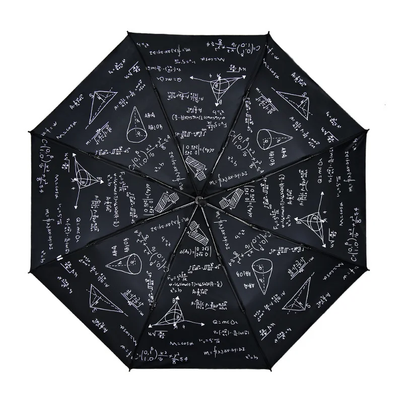 

New Design Umbrella Mathematical Formula Large Umbrella Kids Umbrella Sun Protection Windproof High School Student Umbrella