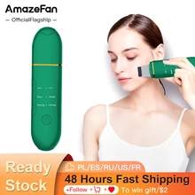 Amazefan ultrasonic surface cleaning EMS to blackhead acne portable beauty device deep cleaning pore tight skin care scrubber