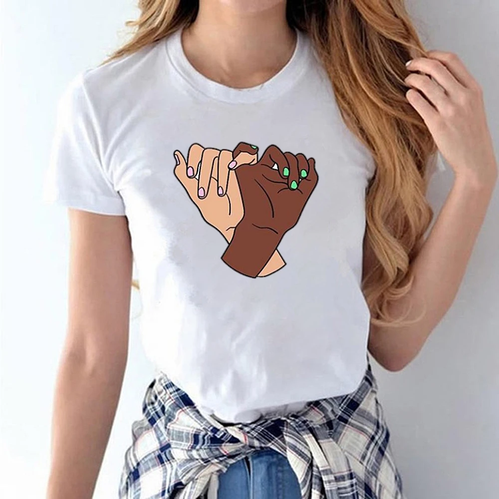 Черный живет материя Для женщин футболка Летняя Повседневное футболки с круглым