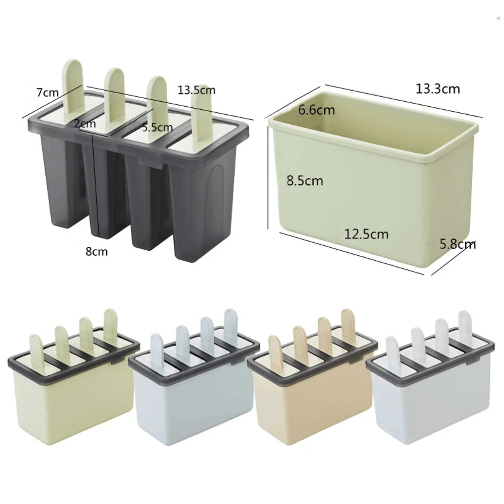 

DIY Square Ice Cream Mold Popsicle Mold Non-toxic Easy To Clean Ice Cream Homemade Mold Home Dropshipping