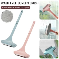 mesh screen cleaner detachable double sided window cleaning brush scraper with long handle window cleaner tool washing equipment