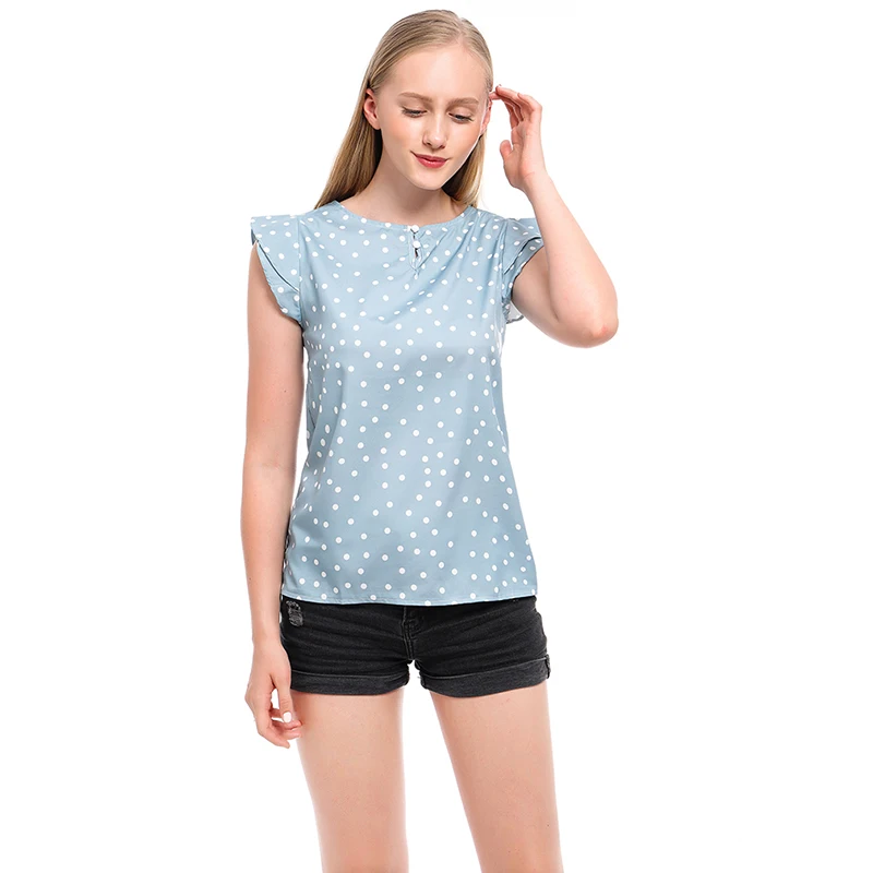Womens T-Shirt Casual Loose Tees Fashion Polka Dot Simple T-shirt Summer Tops For Lady Femme Camisetas Verano Mujer | Женская одежда
