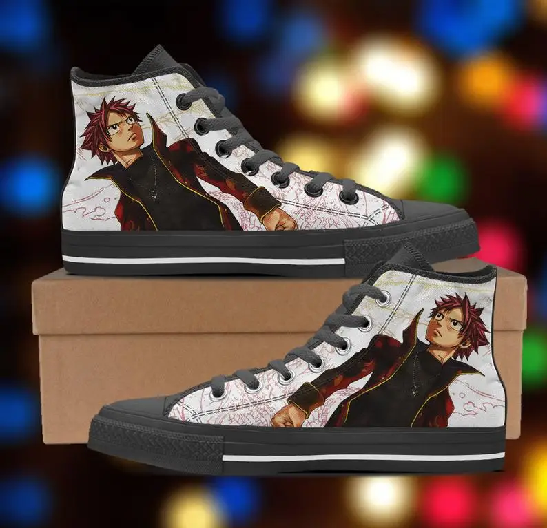 

Fairy Tail shoes, Custom Spring Autumn Canvas Shoes Handiness Flats Men's Casual Shoes Comfortable Big Off White