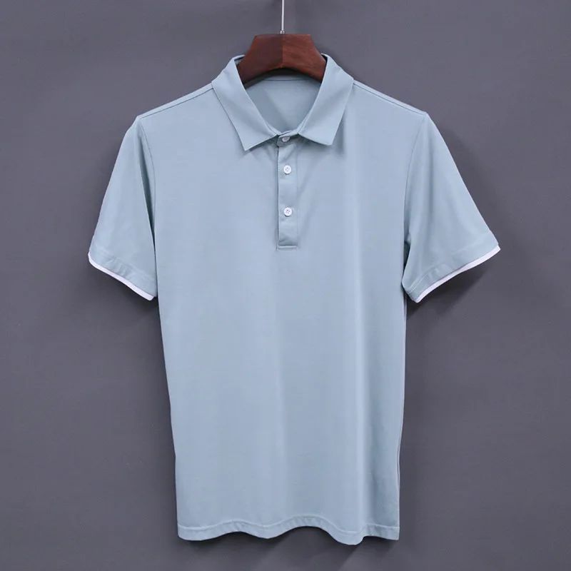 Футболка поло мужская с коротким рукавом Повседневная Эластичная для