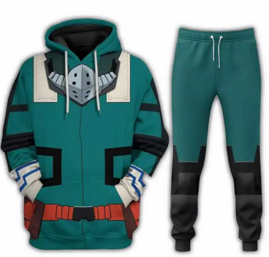 Мой герой Академия Deku Izuku Midoriya косплей костюм толстовки пальто Аниме пуловер