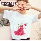 Sun Moonв винтажном стиле футболки для женщин 2021 90s Kawaii модная одежда трафаретная печать футболка Топ с принтом; Женская и детская женская футболка