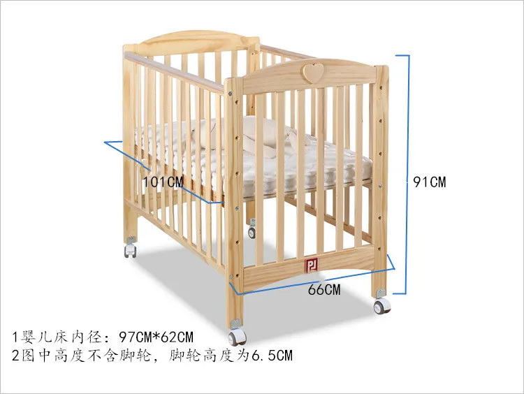 Детская деревянная кроватка детская качалка с роликом для новорожденных игровая