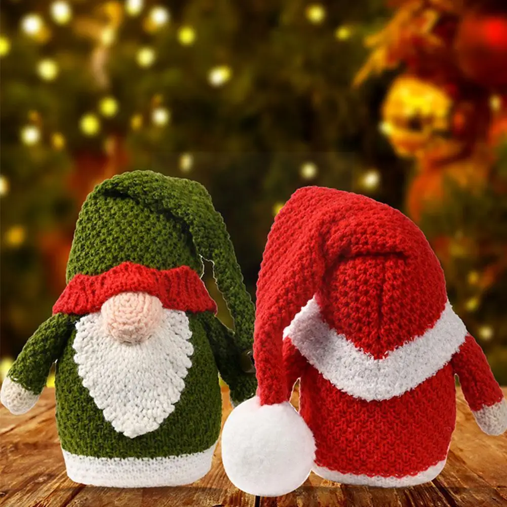 

Happy New Year Christmas Gnomes Plush Santa Dolls Xmas Ornaments Gifts Elf Pendant Home Tree Decorating O7j1