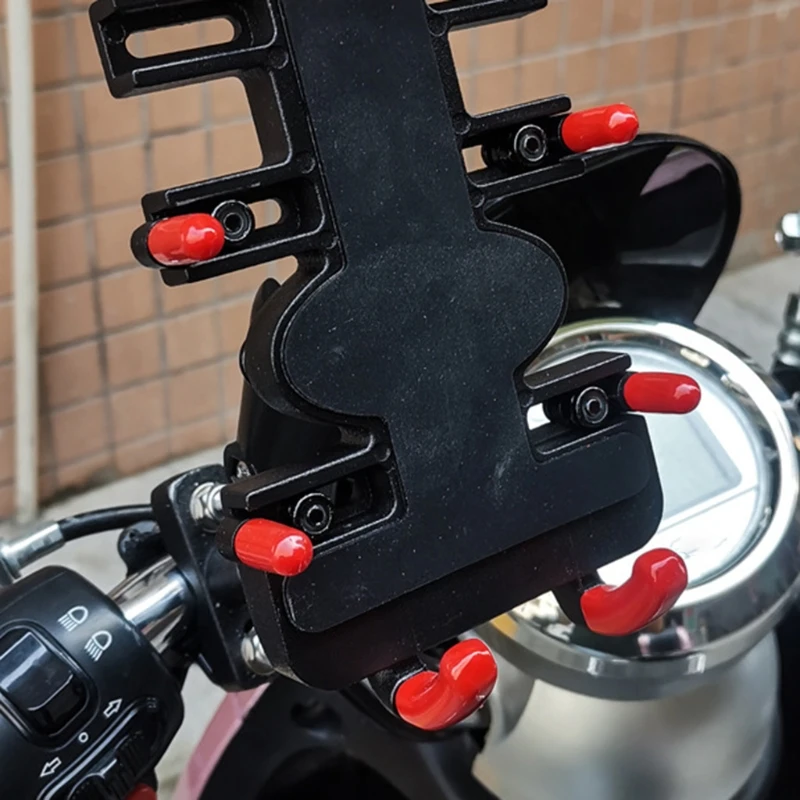 

360 Degree Rotatable Mobile Phone Holder for Motorcycle Scooter ,Shockproof Cradle Clamp Mount