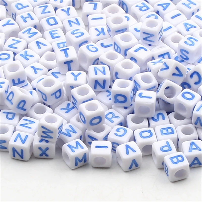 100 шт. акриловые бусины с буквами 6 мм | Украшения и аксессуары