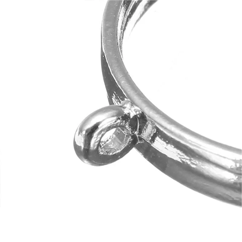 10 шт./компл. цинковый сплав серебра с открытой спиной оправа c глухой закрепкой