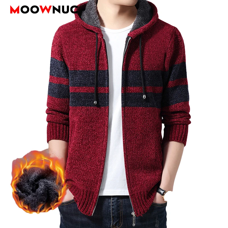 Свитер теплый модный новинка Мужские осенне-зимние пальто термальный плотный