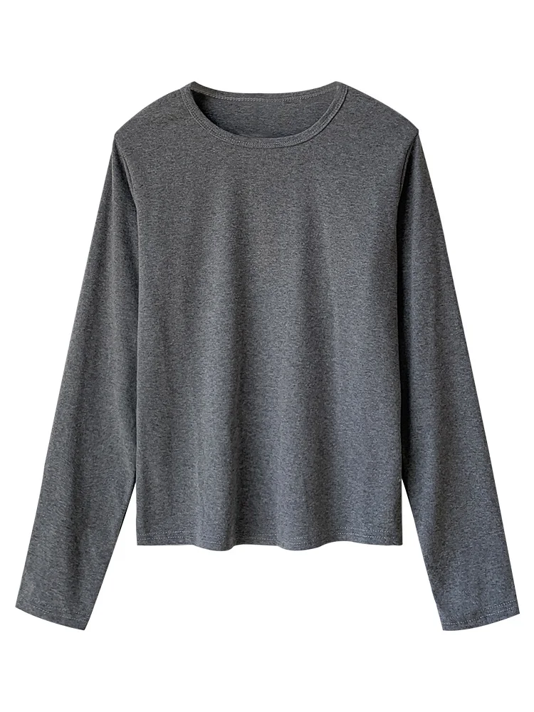 2021 футболка с длинным рукавом Новинка для ранней осени женский топ белым дном