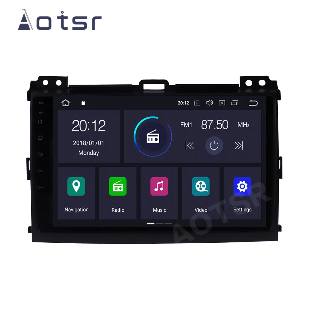 Автомобильный DVD-плеер PX6 Android 10 GPS-навигация для Toyota Land Cruiser Prado 120 2003 автомагнитола