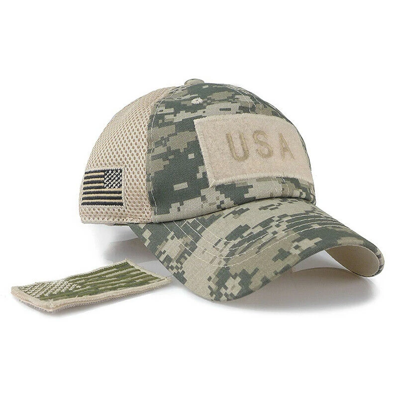 Мужские шапки унисекс армейская камуфляжная Бейсболка Военная сетчатая уличная