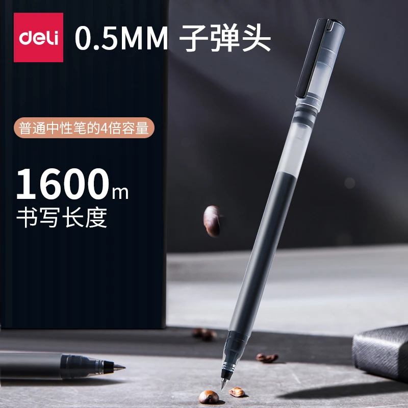 

A566 Stationery Large Capacity Gel Pen Student Exam with 0.5mm Bullet Head Signature Exam Brush Pen 1600m