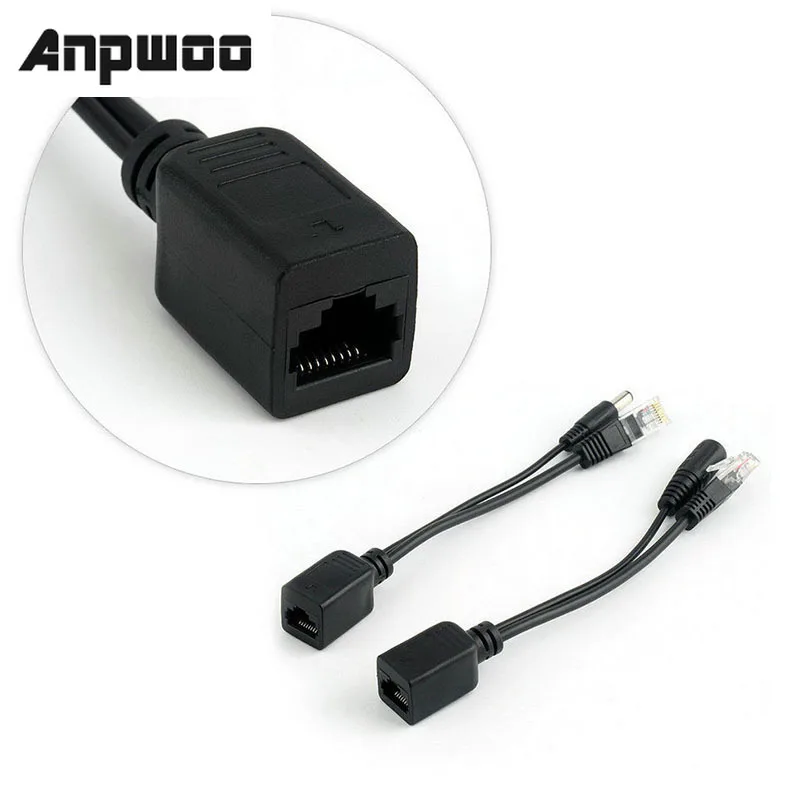 Кабель POE для IP-камеры Пассивный адаптер Power Over Ethernet разветвитель инжектор RJ45