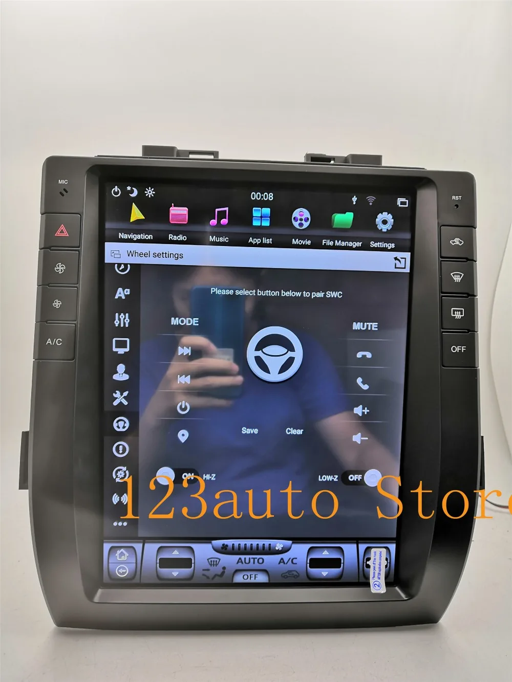 13 дюймов вертикальный экран Tesla стиль Android 8,1 Авто DVD gps навигатор плеер для TOYOTA Alphard ips PX6