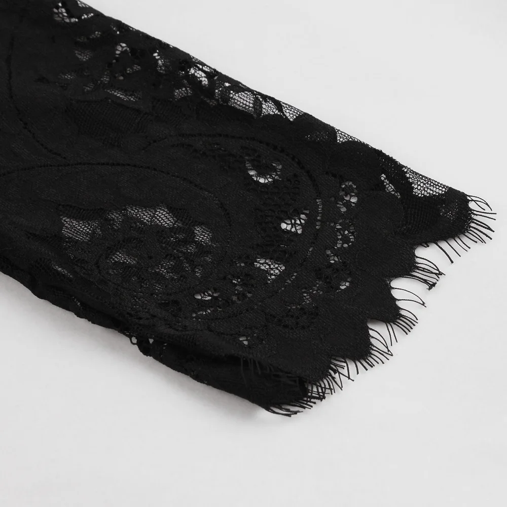 Joineles сексуальное кружевное женское платье для вечеринки черного цвета офиса