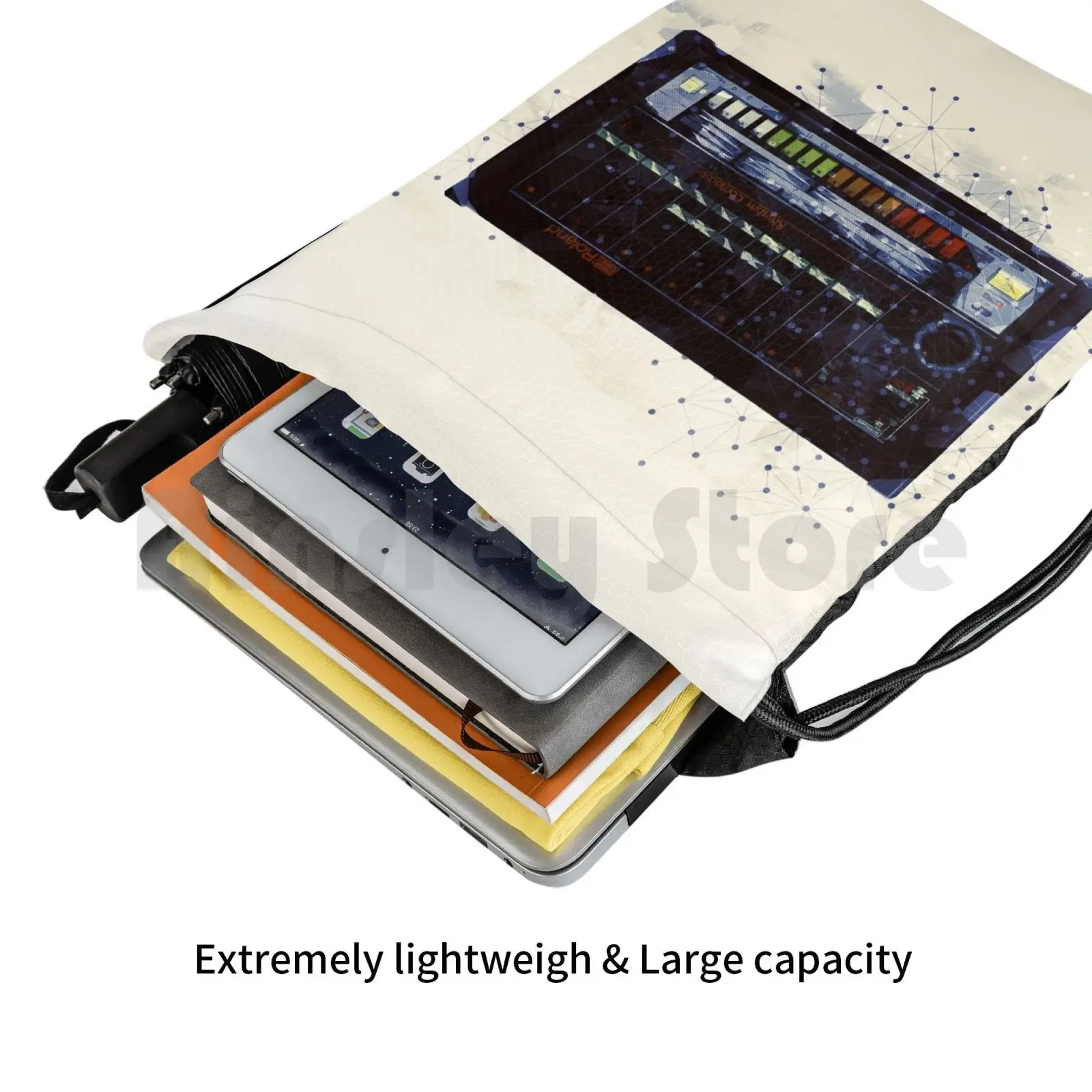 808 барабанная машина абстрактный дизайн рюкзак сумка на шнурке для верховой езды