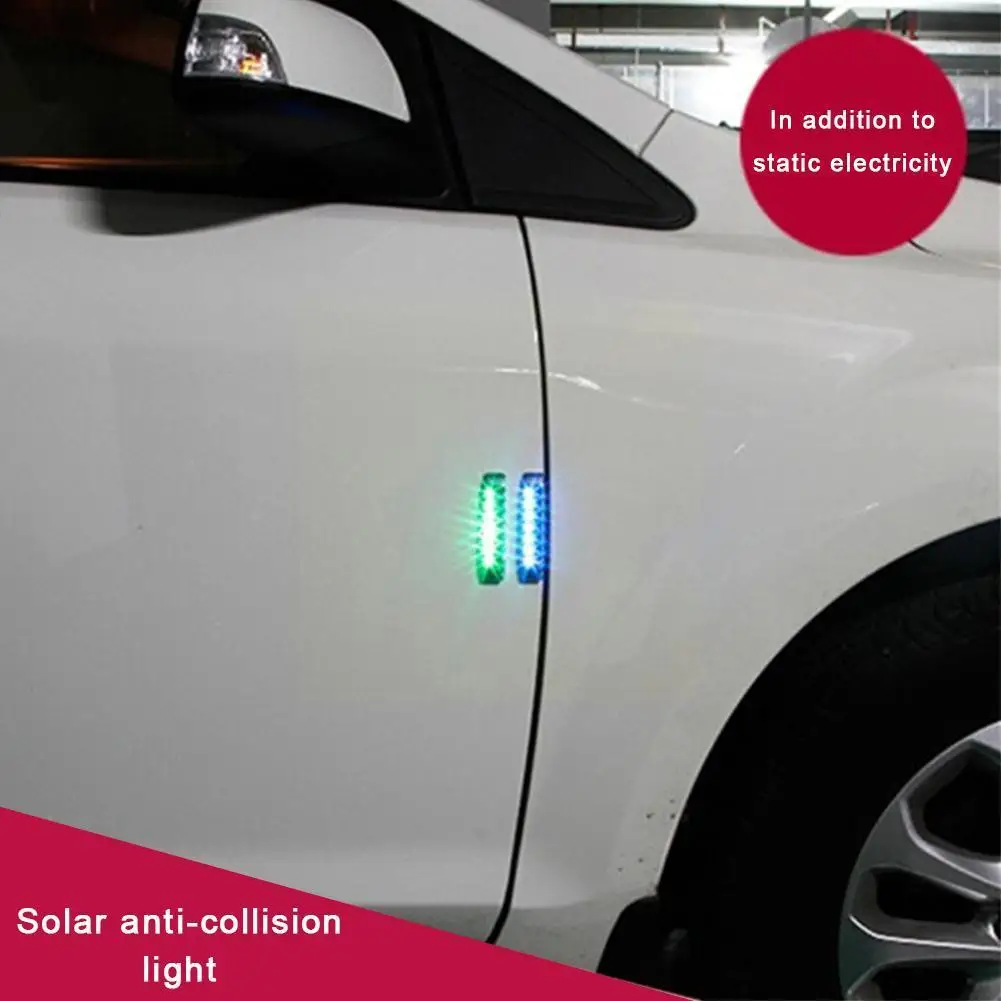 Car Door Anti-Static Solar Energy Protector Bumper Bar Light Accessories Auto Anti-Collision Crash Decoration LED X1B2 | Автомобили и