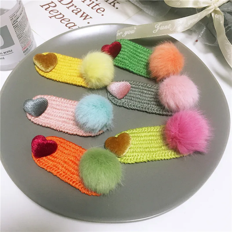 Сделай Сам зажим для волос Материал Новый Цвет Вязание BB мягкий полуготовая