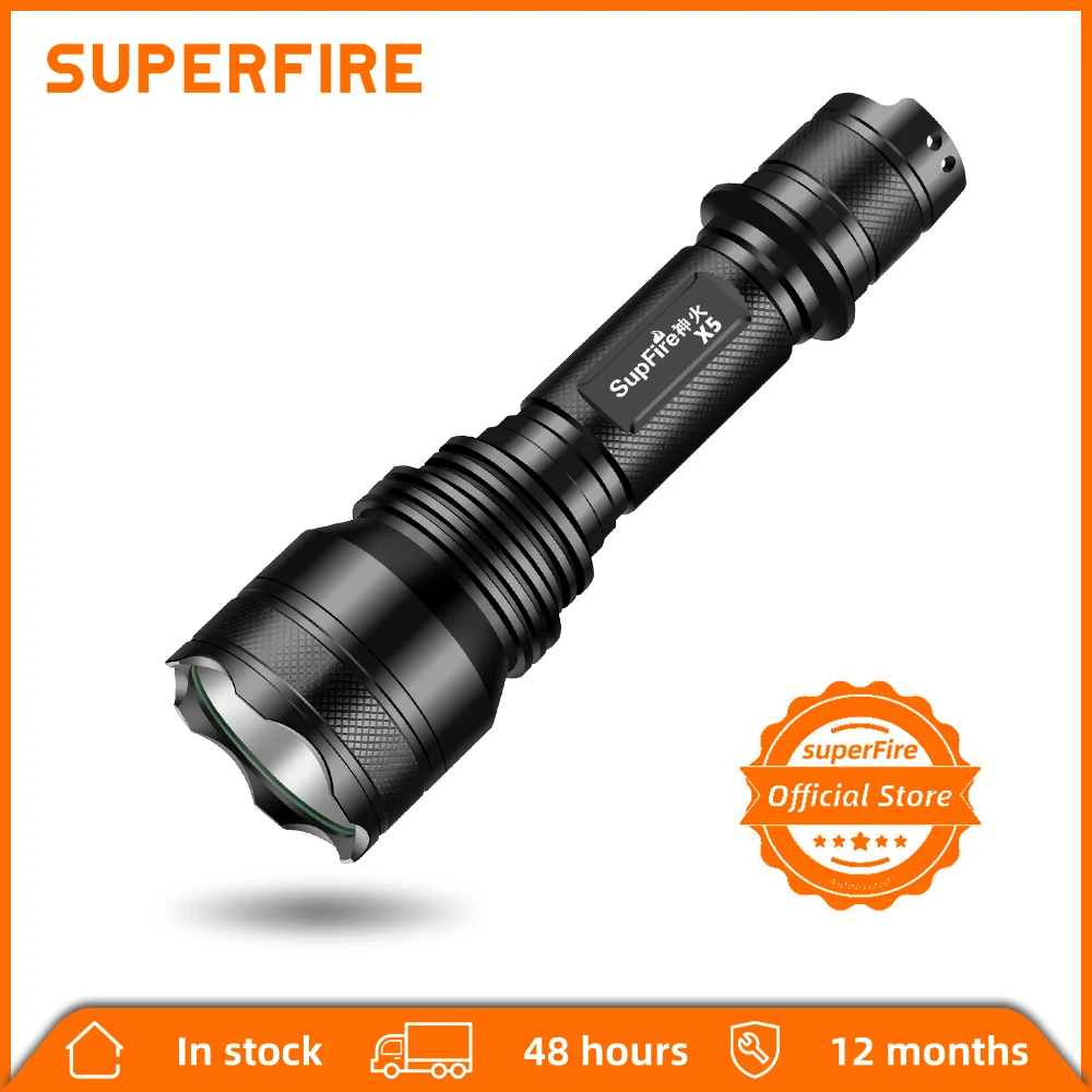 Тактический светодиодный фонарик Supfire X5 водонепроницаемый фонарь онарик для