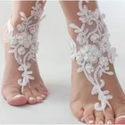 Элегантные кружевные браслеты на носок, свадебные сандалии без ног, 2020, ножная цепочка, недорогие изготовленные на заказ ювелирные изделия для невесты, подружки невесты