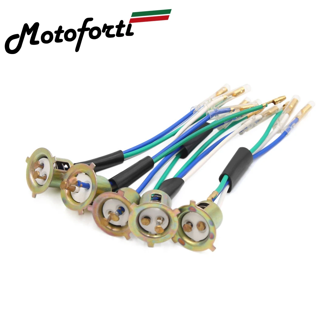 Motoforti 1 шт. 2 5 металлические 3 провода для мотоциклетных фар лампочек патроны