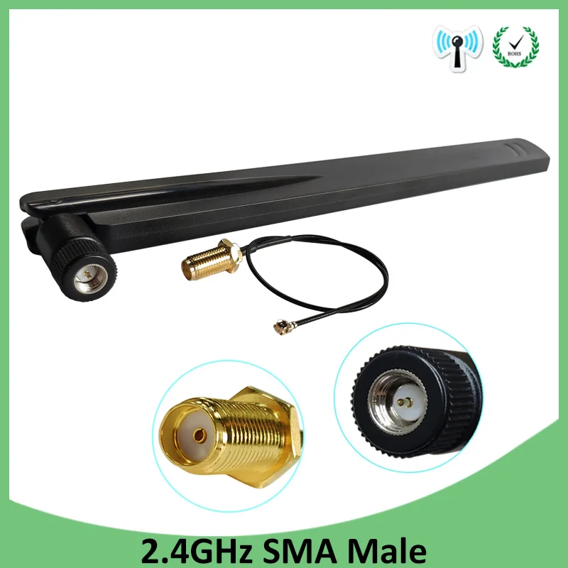 20 шт оптом 2 4 GHz антенна 8dBi SMA разъем WiFi ghz + 21 см RP к ufl./IPX 1 13 Pigtail кабель|Антенны для