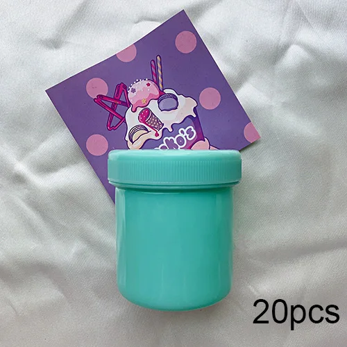 150ml Green 20pcs Happy monkey 10/20 штук Slime Контейнеры Коробки 150/250 мл Пластик хранения коробка из полипропилена для пушистое облако Clear Slime глина - Цвет: 150ml Green 20pcs