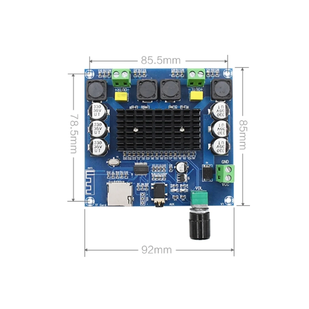 Плата цифрового усилителя TDA7498 Bluetooth 5 0 2-канальный аудио модуль 2*100 Вт AUX |
