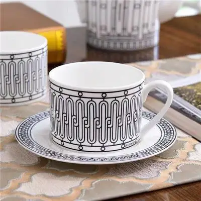 coffee cup Высококачественная костяная Китайская Красная кофейная чашка керамическая чайная черная чайная чашка блюдо животное столовый набор свадьба и подарки на новоселье - Color: coffee cup