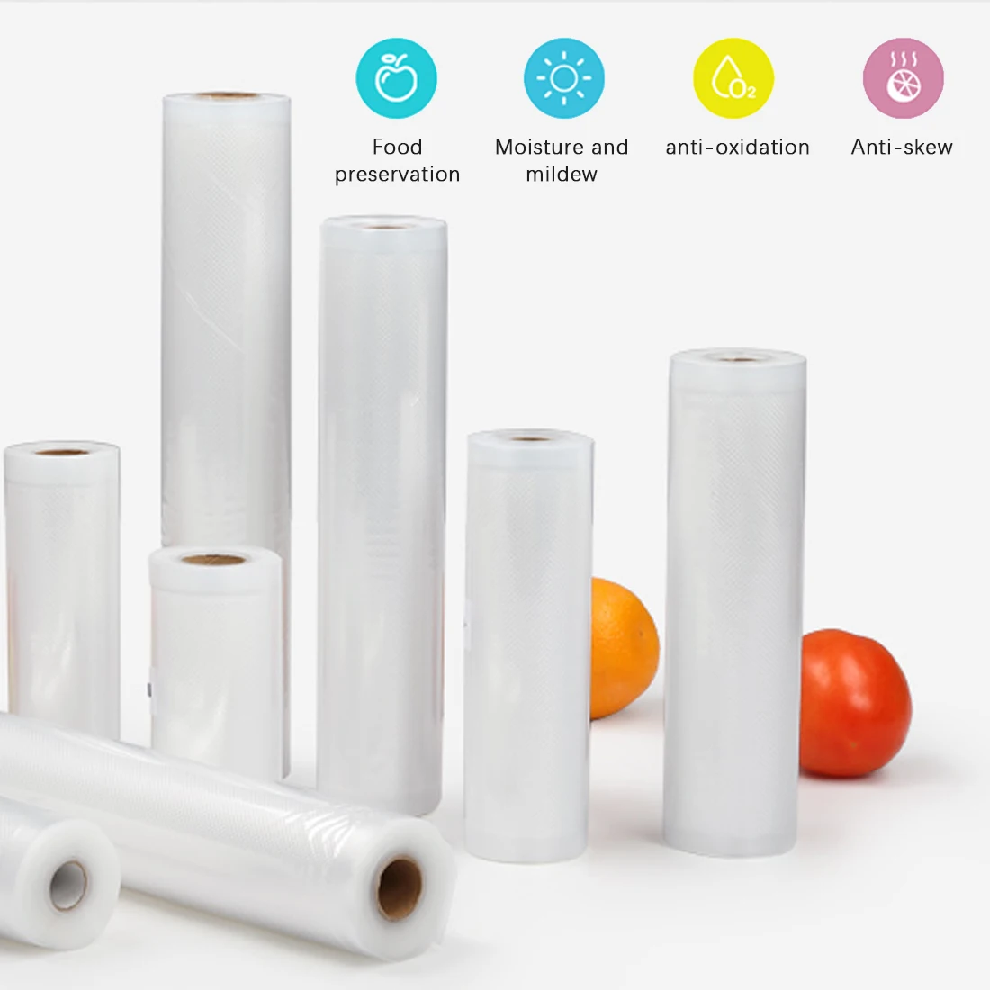 

Kitchen Food Vacuum Storage Bags Vacuum Sealer Food Fresh Long Keeping Rolls/Lot Bags For Vacuum Packer 12/15/20/25/28cm