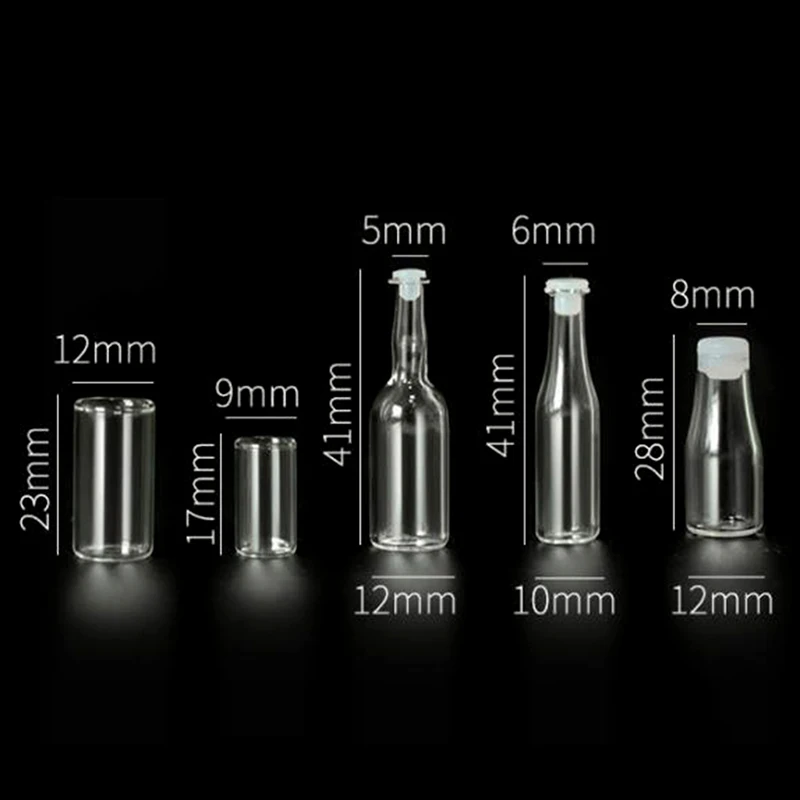 

3pcs 1: 12 Dollhouse Miniature Glass Bottle Kitchen Living Room Accessories For Dollhouse Decals New Arrival