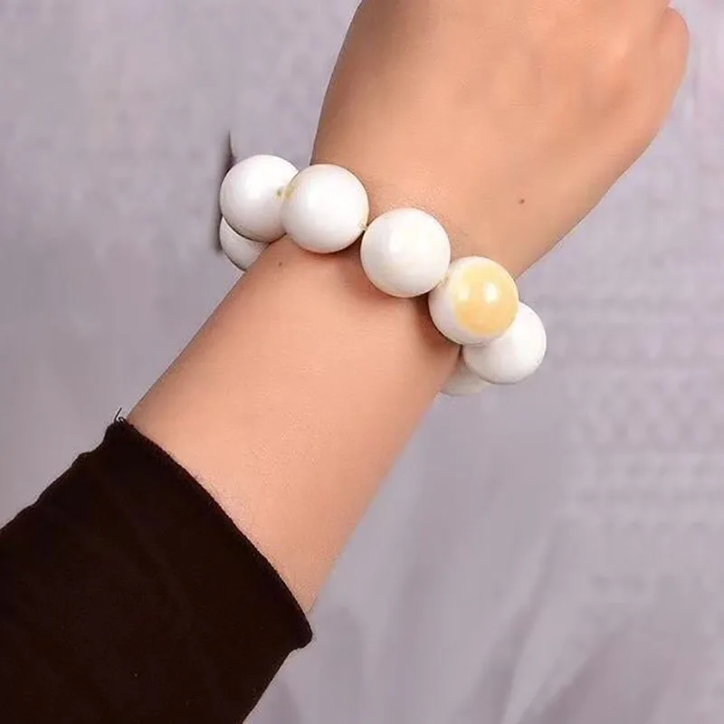 Браслеты из белого золота и шелка с натуральной ракушкой 20 мм круглые браслеты